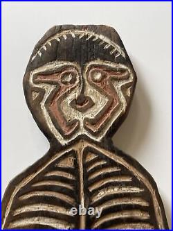 Antique Gope Wood Sculpture Board Carving Papua New Guinea Ancestor Spirit Old
