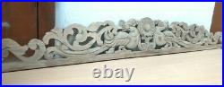Antique Hand Carved Dragon Wall Hanging Wooden Panel Yalli Vintage Estate decor