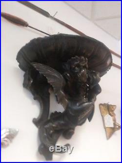 Antique Hand Carved Winged GriffinGargoyleONE OF A KINDWood Sculpture DESIGN