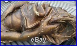 Antique Hand Carved Wood Statue Man Carving Art Sculpture Architectural Salvage