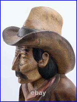 Antique Hand Carved Wooden Cowboy 20