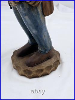 Antique Hand Carved Wooden Cowboy 20