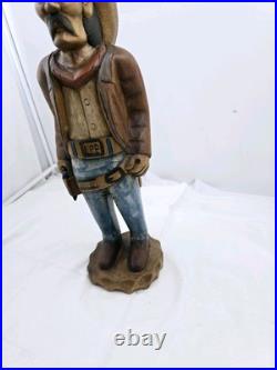 Antique Hand Carved Wooden Cowboy 20