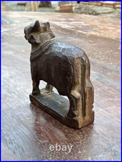 Antique Old Wooden Fine Hand Carved Beautiful Nandi Cow Figure Rare Antique Old Wooden Fine Hand Carved Beautiful Nandi Cow Figure Rare