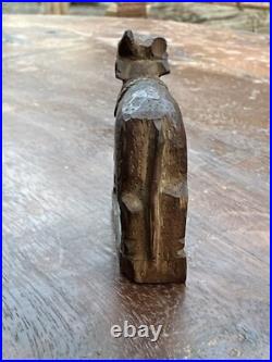 Antique Old Wooden Fine Hand Carved Beautiful Nandi Cow Figure Rare