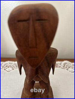 Antique Tongan Goddess Carved Wooden Figure Hikule'o