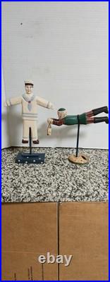 Antique/VTG Hand Carved Wooden Folk Art 12½×7 9×9 Great VTG Condition