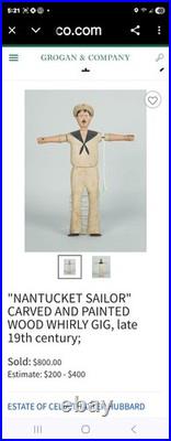 Antique/VTG Hand Carved Wooden Folk Art 12½×7 9×9 Great VTG Condition