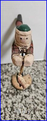 Antique/VTG Hand Carved Wooden Folk Art 12½×7 9×9 Great VTG Condition