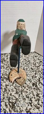 Antique/VTG Hand Carved Wooden Folk Art 12½×7 9×9 Great VTG Condition