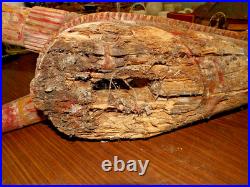 Antique Wood Carved Ceremonial Nandi Bull Head Chariot Sculpture ROUGH SHAPE 29