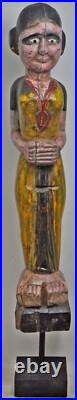 Antique Wooden Tribal Goddess Gangaur Figurine Panel Original Old Hand Carved