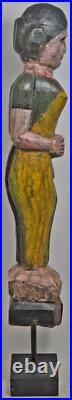 Antique Wooden Tribal Goddess Gangaur Figurine Panel Original Old Hand Carved