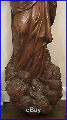 Antique life-size 1700s hand carved religious church Jesus Christ wood sculpture