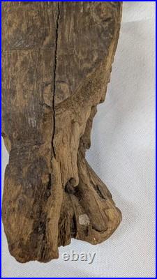 Antique or vintage primitive tribal or folk art wooden figure 8.5 inches