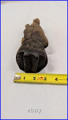 Antique or vintage primitive tribal or folk art wooden figure 8.5 inches