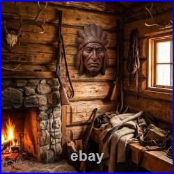 Apache Indian Wood Wall Art Hand Carved Suar Wood Wall Hanging 10x12 Inch Apache Indian Wood Wall Art Hand Carved Suar Wood Wall Hanging 10x12 Inch