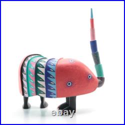 Armadillo Oaxacan Alebrige Wood Carving Handcarved Signed Mexican Folk Art Armadillo Oaxacan Alebrige Wood Carving Handcarved Signed Mexican Folk Art