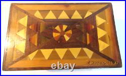 Art Deco Looking Stool Handmade Wooden Art Sculpture In A Stool10 1/2 Art Deco Looking Stool Handmade Wooden Art Sculpture In A Stool10 1/2