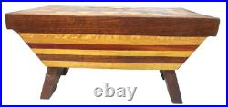 Art Deco Looking Stool Handmade Wooden Art Sculpture In A Stool10 1/2 Art Deco Looking Stool Handmade Wooden Art Sculpture In A Stool10 1/2