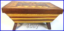 Art Deco Looking Stool Handmade Wooden Art Sculpture In A Stool10 1/2 Art Deco Looking Stool Handmade Wooden Art Sculpture In A Stool10 1/2