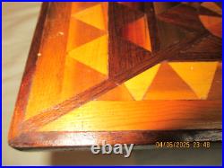Art Deco Looking Stool Handmade Wooden Art Sculpture In A Stool10 1/2 Art Deco Looking Stool Handmade Wooden Art Sculpture In A Stool10 1/2