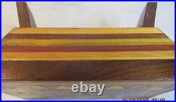 Art Deco Looking Stool Handmade Wooden Art Sculpture In A Stool10 1/2 Art Deco Looking Stool Handmade Wooden Art Sculpture In A Stool10 1/2