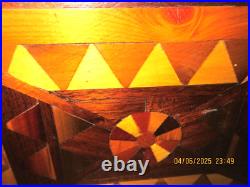 Art Deco Looking Stool Handmade Wooden Art Sculpture In A Stool10 1/2 Art Deco Looking Stool Handmade Wooden Art Sculpture In A Stool10 1/2