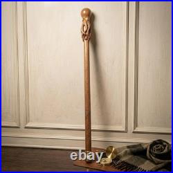 Artisan Handcrafted Octopus Walking Stick, Unique Wooden Carved Staff & Cane