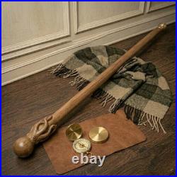 Artisan Handcrafted Octopus Walking Stick, Unique Wooden Carved Staff & Cane