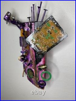 Assemblage, Modern Art, Wall Sculpture, Multimedia, Signed