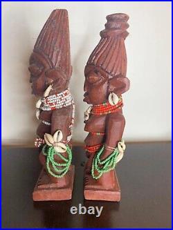 Authentic Traditional Yoruba Ere Ibeji (Twins) Statue SET