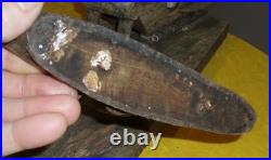 Awesome German Antique Folk Art Wood Carving Sculpture Horse Sled Bear Christmas