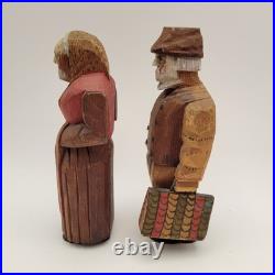 Axel M Peterson Vintage Folk Art Wood Carvings Couple Swedish Dress Geneva IL 7 Axel M Peterson Vintage Folk Art Wood Carvings Couple Swedish Dress Geneva IL 7