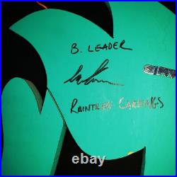 BARRY LEADER Whimsical SIGNED Folk Art OOAK Wall Sculpture Crazy Hair