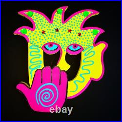 BARRY LEADER Whimsical SIGNED Folk Art OOAK Wall Sculpture Oh No