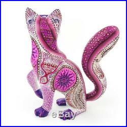BEAUTIFUL CAT Oaxacan Alebrije Wood Carving Mexican Art Animal Sculpture Decor