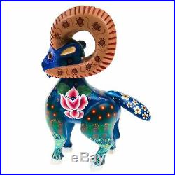 BEAUTIFUL GOAT Oaxacan Alebrije Wood Carving Mexican Art Animal Sculpture Decor
