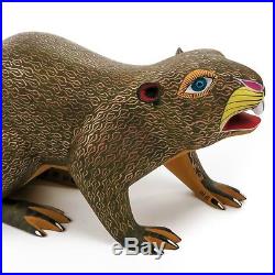 BEAVER Oaxacan Alebrije Wood Carving Mexican Art Animal Sculpture Painting