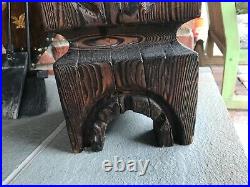 BIG 48 Witco MCM Carved Wood Chess Horse fireplace tool floor sculpture