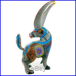BLACK GOAT Oaxacan Alebrije Wood Carving Mexican Art Animal Sculpture Painting