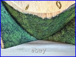 BORUCA MASK Hand Carved Wood Signed Birds And Frogs Read Discription Damage