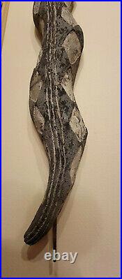 Baga Snake Bansonyi Hand Carved Sculpture Guinea African Art 72 Inch