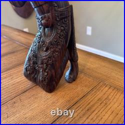 Bali Art Intricately Carved Hard Wood Dancer Indonesian Art Deco 18.25