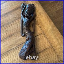 Bali Art Intricately Carved Hard Wood Dancer Indonesian Art Deco 18.25