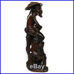 Bali Statue Wood Carved 14 Figurine Balinese Figure Sculpture Indonesia Carving