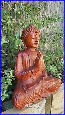 Balinese Buddha In Vitarka Mudra/teaching Statue Wood Feng Shui Hand Carved