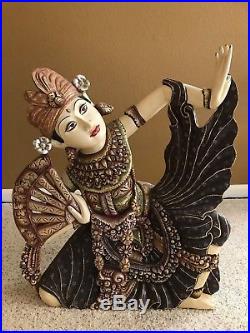 Balinese-Goddess-Legong-Dancer-Statue-Carving-Sculpture-Carved-Wood-Bali-Art