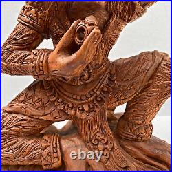 Balinese Hanuman Monkey God Sculpture Wood Carving Statue Ramayana Hindu Art