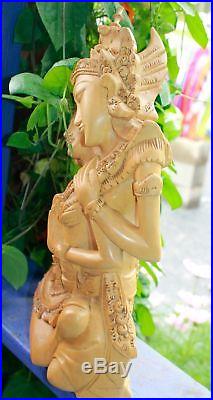 Balinese Rama Sinta Sita Sculpture Love Bali Art hand Carved Wood Statue 15